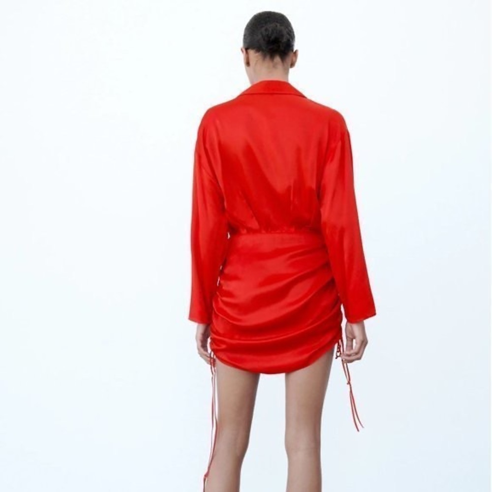 Zara red mini dress. Size XS. NWT - Picture 5 of 8